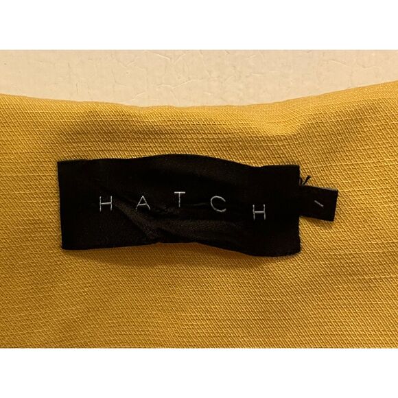 HATCH Maternity Yellow Linen Midi Dress  Women's Size 1 Small - Picture 4 of 8